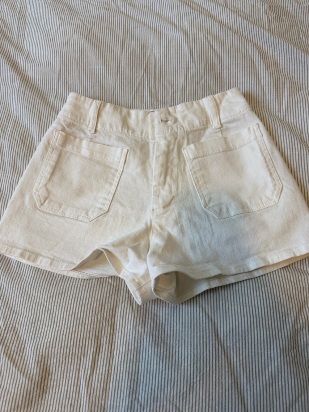 Maeve Women's White Cotton Shorts